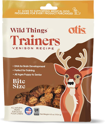 Otis Trainers Venison Recipe - 4 Oz Natural Dog Training Treats - Treats, Made In The Usa - Bite-Size Training Treats With Ashwagandha, L-Theanine, And Dha For Cognitive Development - All Ages