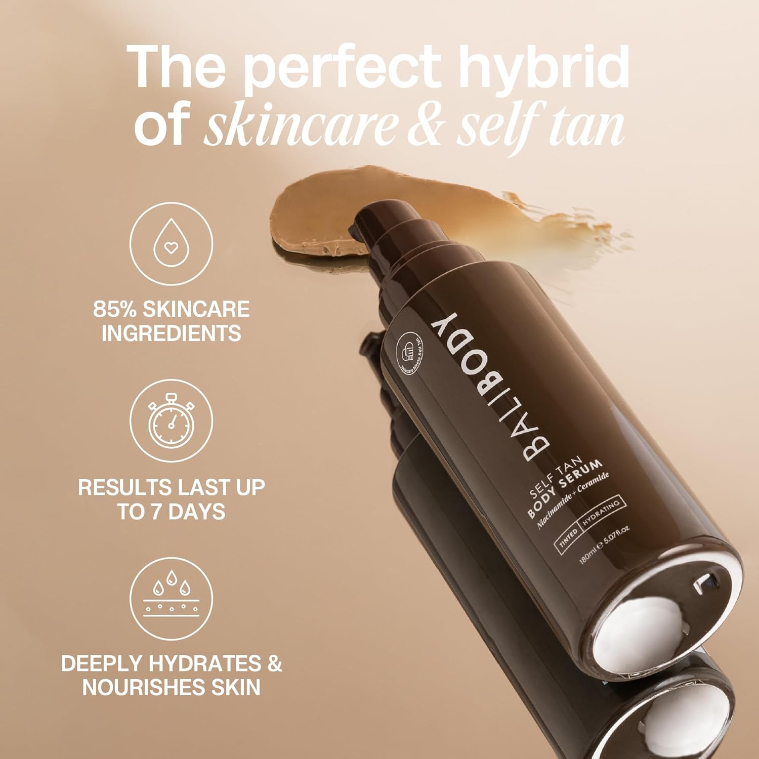 Bali Body Self Tan Body Serum | Tinted Self Tan Body Serum for All Skin Types for Natural Looking Gradual Bronze Glow | Vegan, Cruelty Free, Australian Made (180 ml/6.1 fl oz) : Amazon.co.uk: Beauty