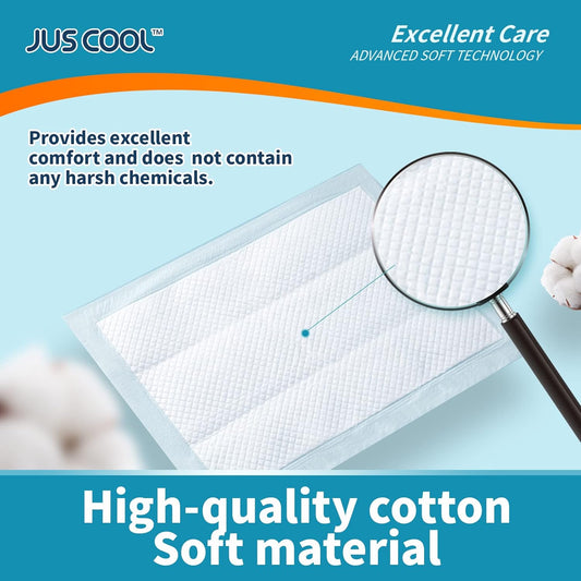Jus Cool Baby Disposable Changing Pads, 13”X 18”(200+1 Count) Underpads Portable Diaper Changing Pads, Soft Bed Pads Ultra Absorbent And Waterproof