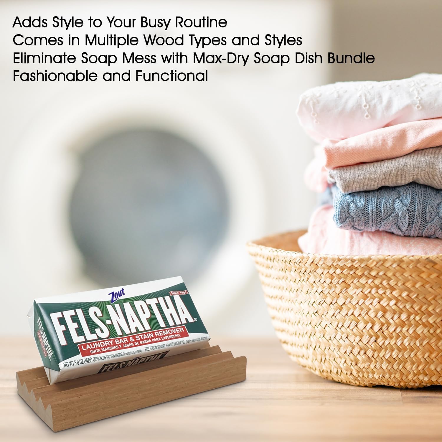 Fels Naptha Laundry Detergent Bar - 5 Ounce Fels Naptha Laundry Bar Soap and Stain Remover Bundle. (Redwood Style) Get the Ultimate Accessory to your Fels Naptha Soap Bars. : Health & Household
