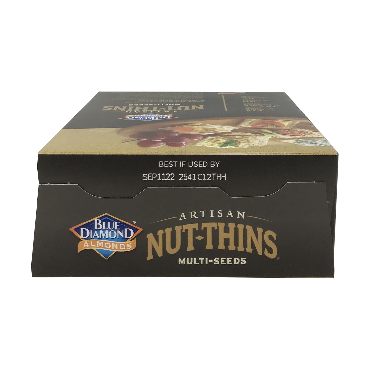 Blue Diamond Gluten Free Nut Thin Cracker Crisps, Multiseed, 4.25 Iybce