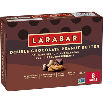 Larabar Double Chocolate Peanut Butter, Gluten Free Vegan Bars, 8 Ct