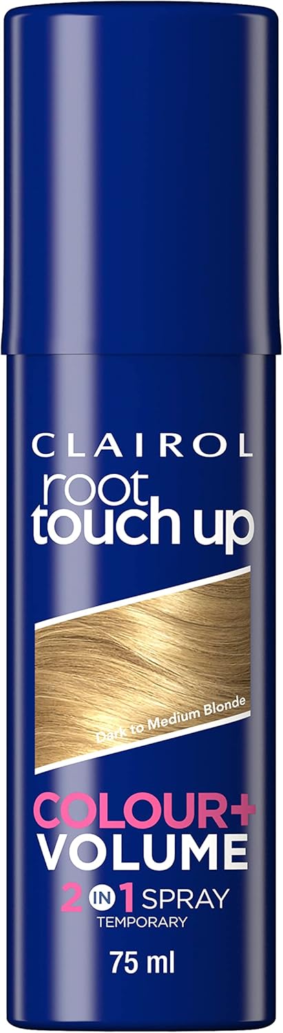 Clairol Root Touch Up Color + Volume 2 In 1 Spray Dark To Medium Blonde, 75Ml
