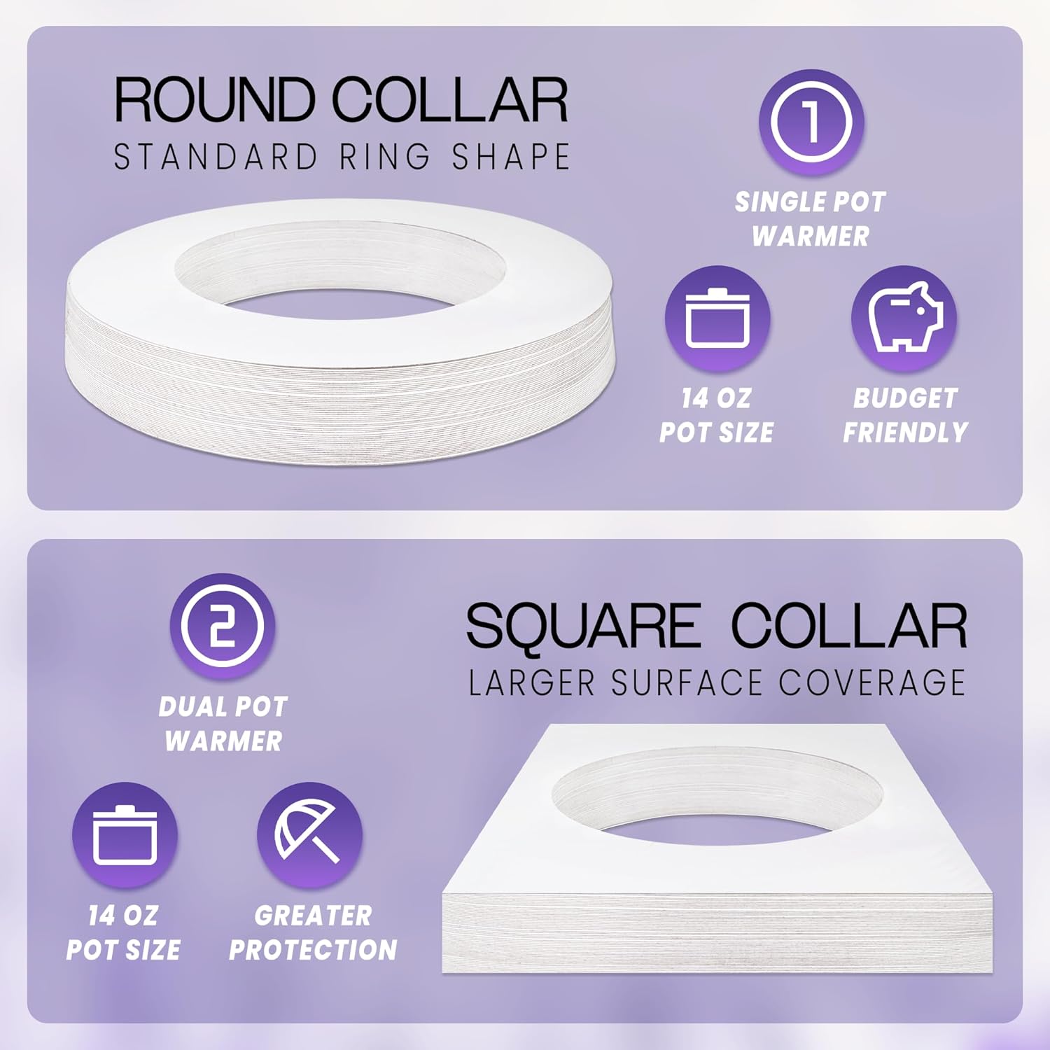 Beauticom (250 Pieces) Wax Warmer Universal Protective Collars Ring For 14Oz Wax Can : Beauty & Personal Care