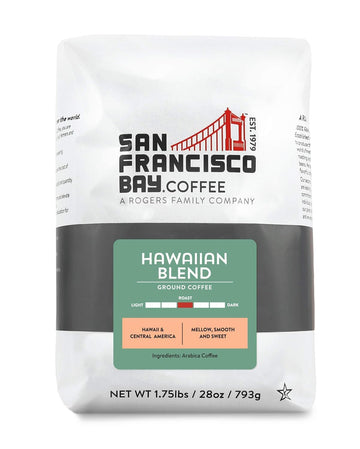 San Francisco Bay Ground Coffee - Hawaiian Blend (28oz Bag), Medium Roast