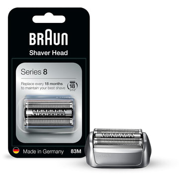 Braun Series 8 83M Electric Shaver Head Replacement Cassette, Silver