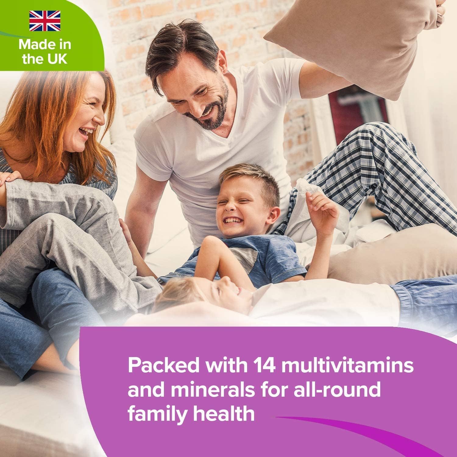 Lindens - Family A-Z Daily Multivitamins and Minerals - 90 Chewables for Adults and Children - UK Made - Tropical Flavour - Healthy Growth, Development & Immune System - Letterbox Friendly, Vegan : Amazon.co.uk: Health & Personal Care
