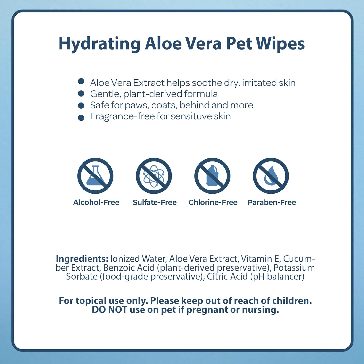 Best Pet Supplies 8" x 9" Pet Grooming Wipes for Dogs & Cats, 100 Pack, Plant-Based Deodorizer for Coats & Dry, Itchy, or Sensitive Skin, Clean Ears, Paws & Butt - Hydrating Aloe Vera (Unscented)