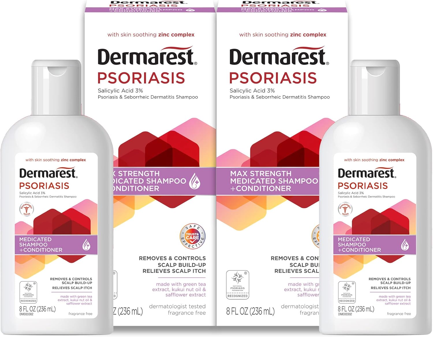 Dermarest Psoriasis Medicated Shampoo Plus Conditioner | 8-Ounces | 1-Unit