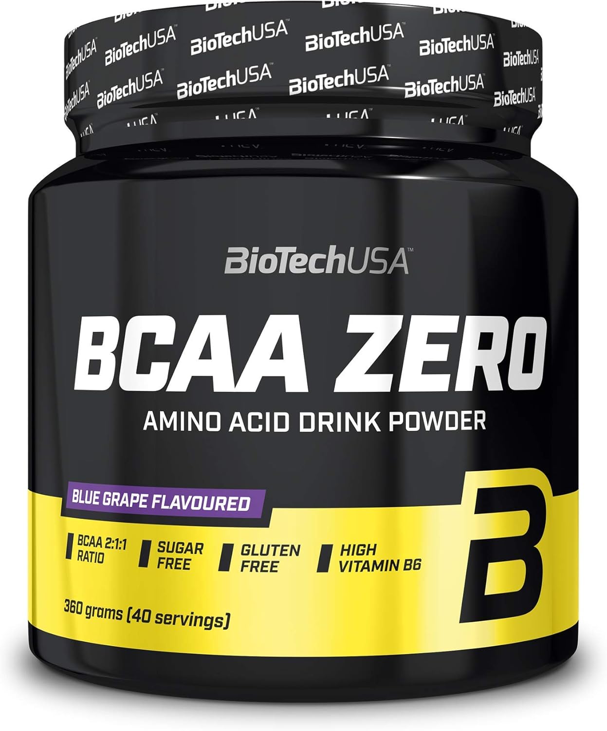 Biotechusa Bcaa Zero | Essential Amino Acid Powder | 6G Bcaa With Instant L-Leucine | Vegan | Sugar-Free, Lactose-Free, Gluten-Free, 360 G, Blue Grape