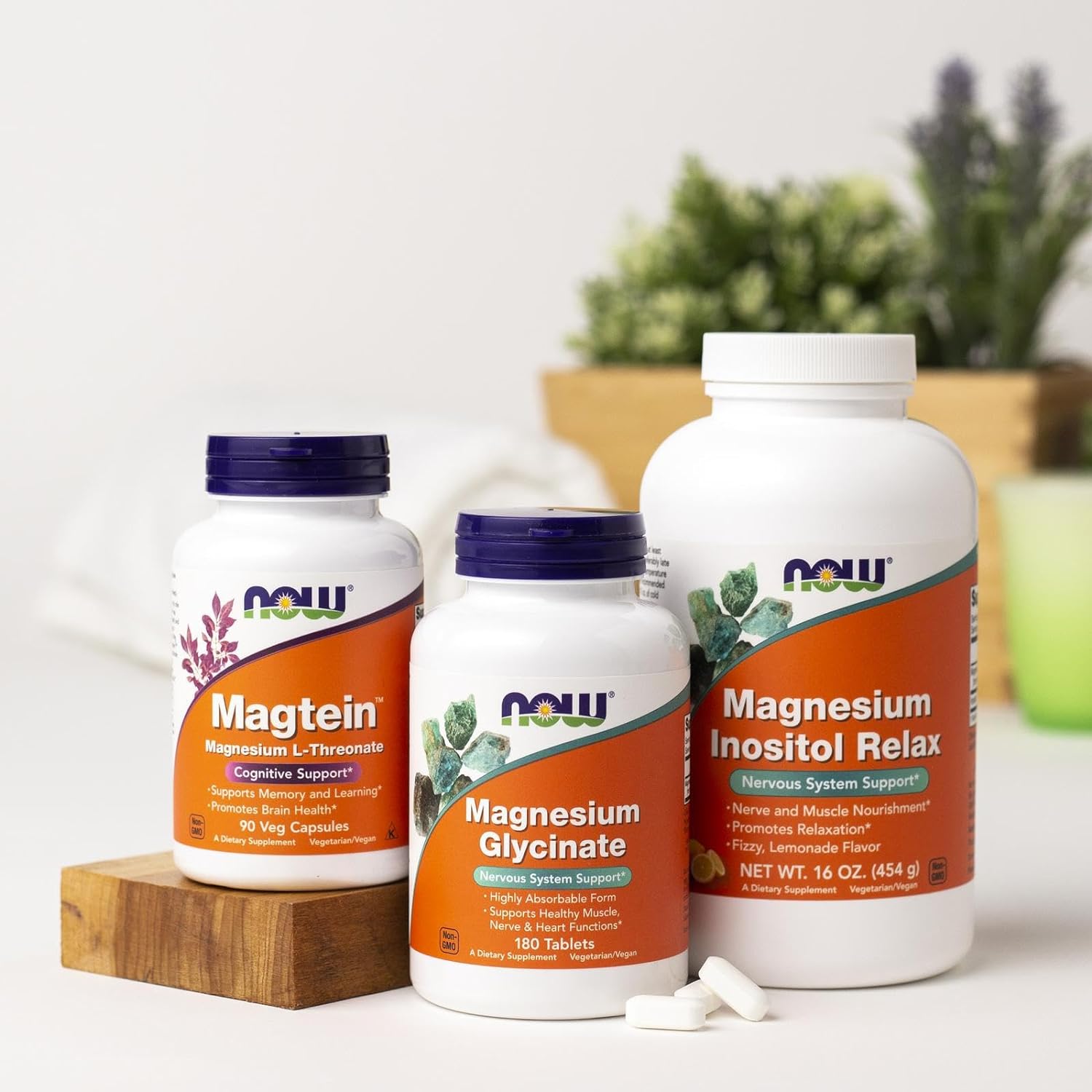 NOW Foods Supplements, Magnesium Glycinate 100 mg, Highly Absorbable Form, 180 Tablets : Health & Household