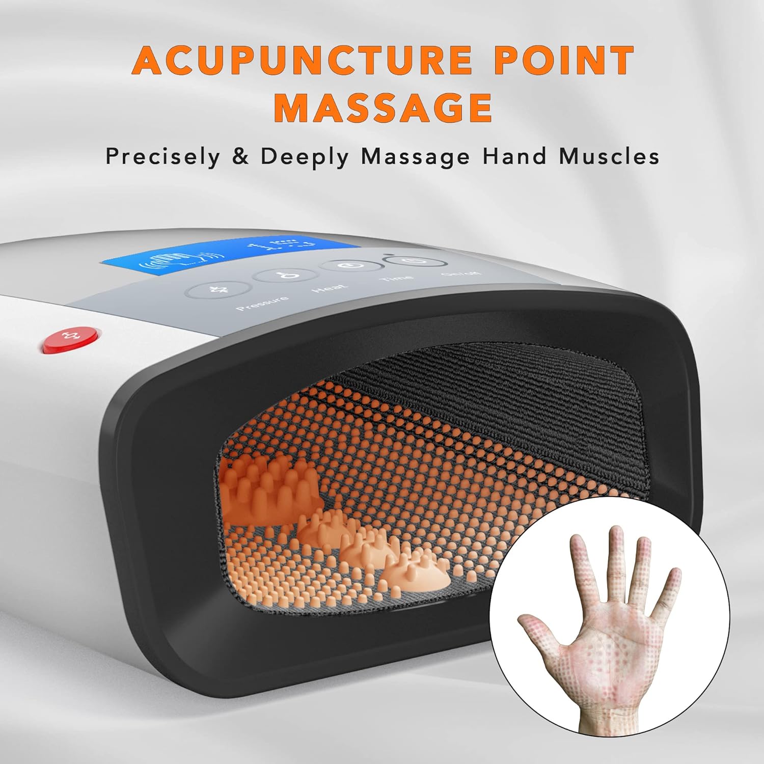 Breo iPalm520 Pro Electric Acupressure Palm Hand & Finger Massager wit