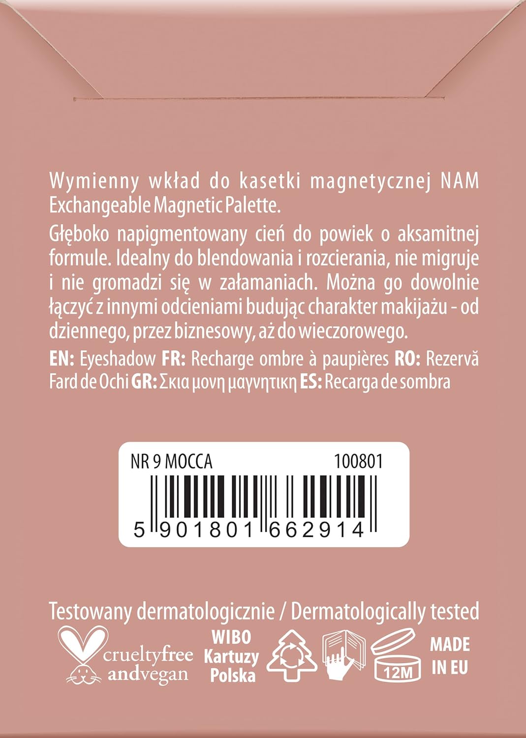 Nam Makeup Matte Eyeshadow Nr 9 - Mocca, 3.5G : Beauty & Personal Care