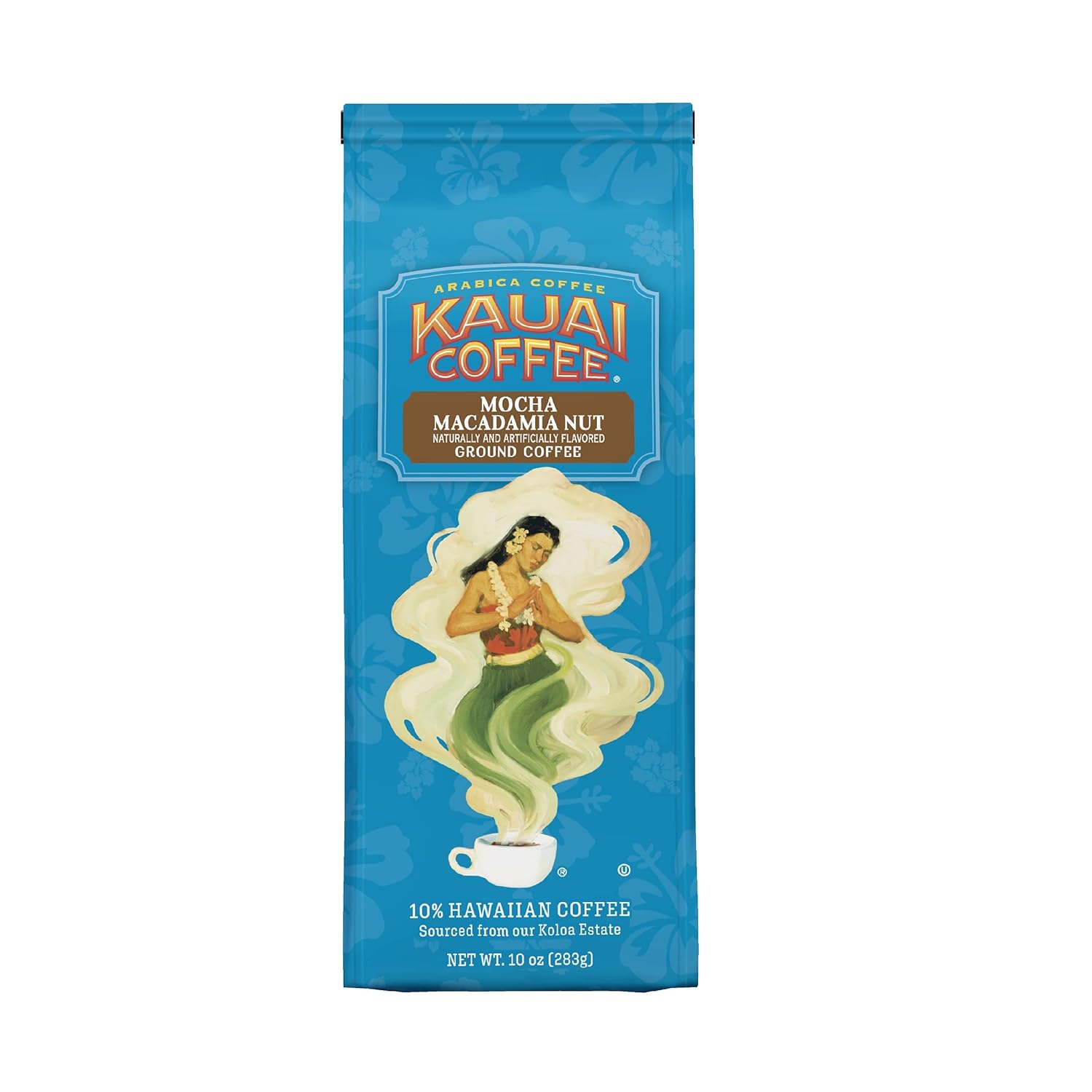 Kauai Coffee Mocha Macadamia Nut, Medium Roast - Ground Coffee, 10 oz Package