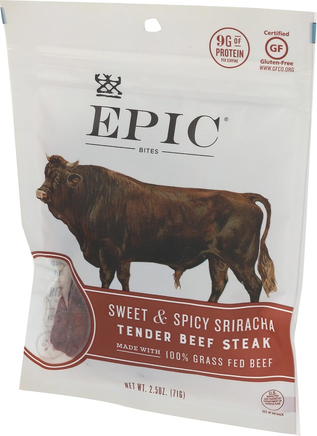 Epic Sriracha Beef Bites, Grass-Fed, Whole30, 2.5Oz