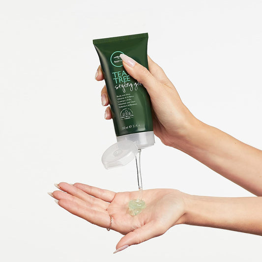 Tea Tree Styling Gel, Medium Hold, High-Shine Finish, For All Hair Types