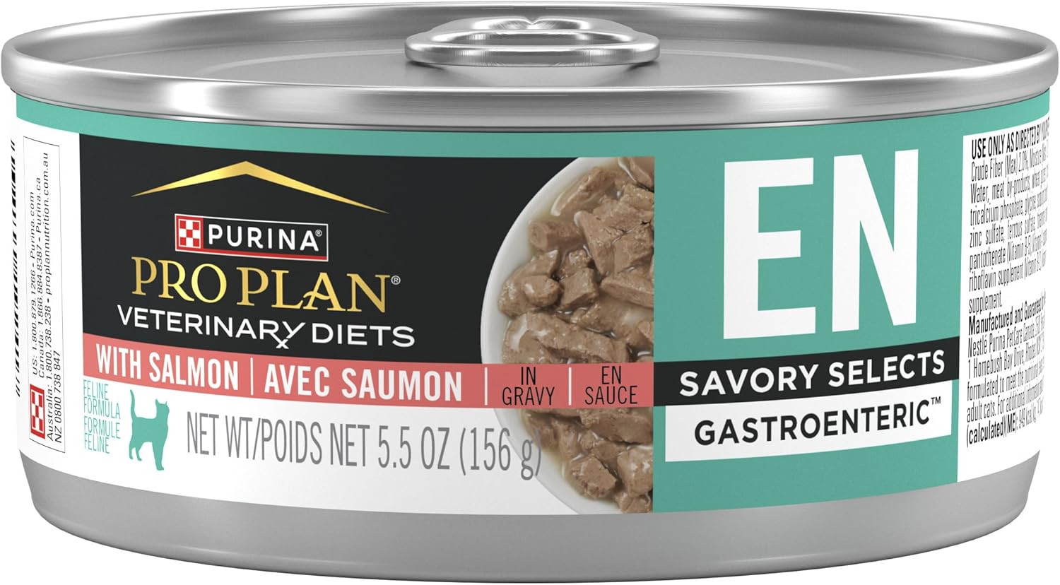 Purina En Gastroenteric Feline Formulas Savory Selects In Sauce With Salmon Wet Cat Food - (Pack Of 24) 5.5 Oz. Cans