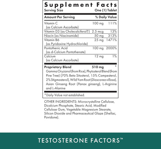 Michael'S Health Naturopathic Programs Testosterone Factors - 120 Vegetarian Tablets - Nutrients To Support Testosterone Production - Kosher - 60 Servings