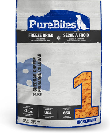 Purebites Cheese Freeze Dried Dog Treats, 1 Ingredient, Made In Usa, 16.6Oz