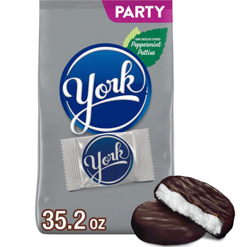 York Dark Chocolate Peppermint Patties, Halloween Candy Party Pack, 35.2 Oz