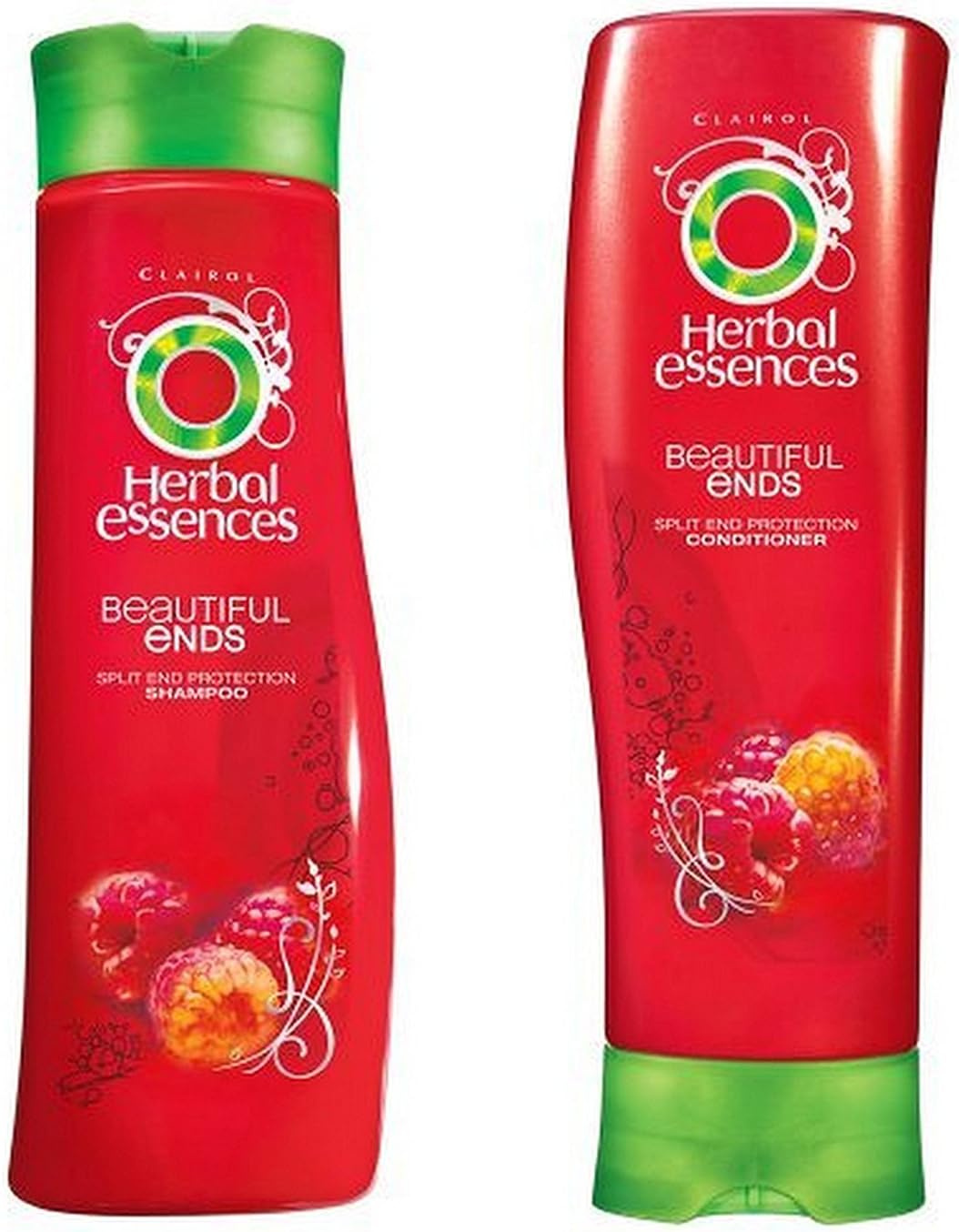 Herbal Essences Beautiful Ends Set Shampoo & Conditioner For Long Hair With Juicy Pomegranate Scent. Bundle