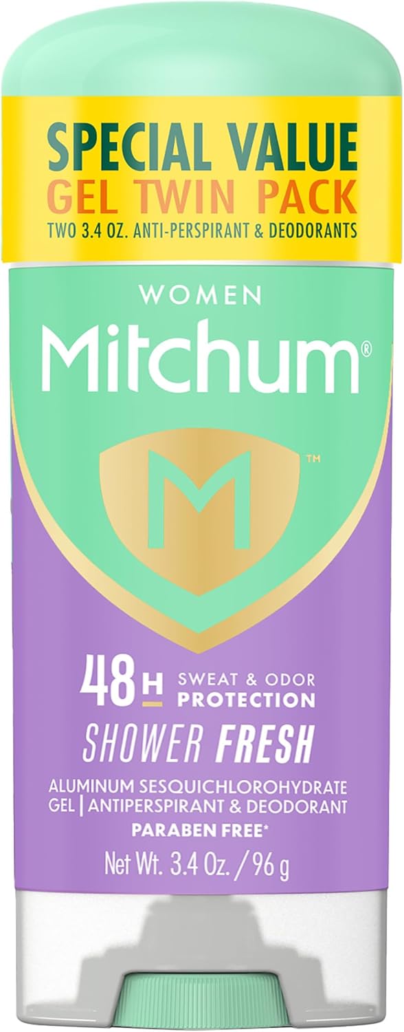 Mitchum Women’S Triple Odor Protection Antiperspirant & Deodorant Gel, Powder Fresh, 48Hr Protection, 2.25 Oz