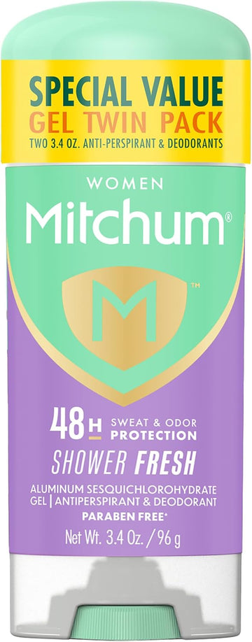 Mitchum Women’S Triple Odor Protection Antiperspirant & Deodorant Gel, Powder Fresh, 48Hr Protection, 2.25 Oz