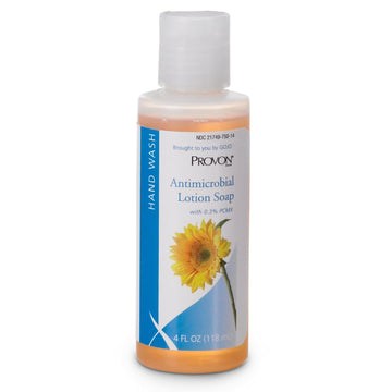 Provon Antimicrobial Lotion Soap With 0.3% Pcmx, Citrus Fragrance, 4 Fl Oz High Performance Lotion Soap Squeeze Bottles (Case Of 48) - 4301-48