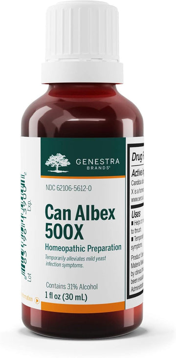 Genestra Brands Can Albex 500X | Candida Albicans Homeopathic Remedy In Liquid Form | 1 Fl. Oz