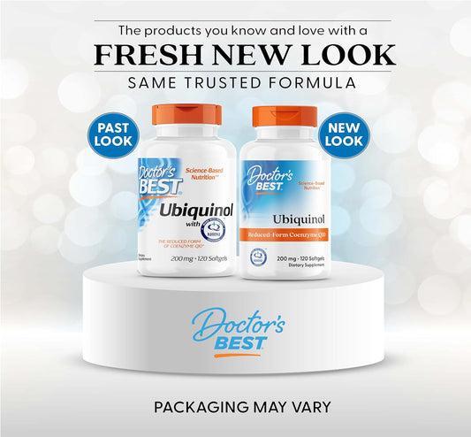 Doctors Best Ubiquinol, Reduced-Form Coenzyme Q1, Non-Gmo, Gluten Free, Soy Free 120 Softgels