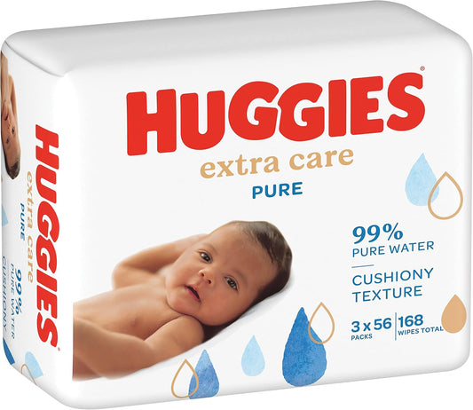 Huggies Pure Baby Wipes, 1 Pack, 56 Wipes