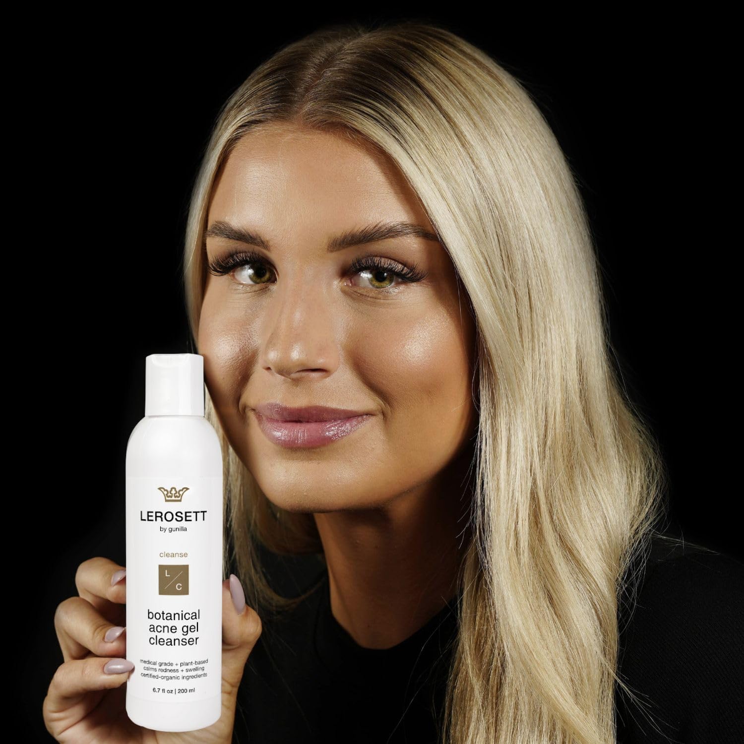 Lerosett Botanical Acne Cleanser, Foaming Gel Face Wash For Acne Prone, Vegan, Blackheads & Oily Skin 50% Calming Aloe, 2% Salicylic Acid, All Skin Types. Vegan - 6.7Oz 60-Day : Beauty & Personal Care