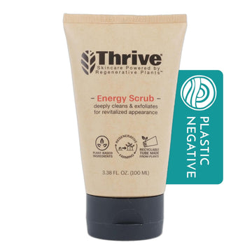 Thrive Natural Care Face Scrub for Men & Women - Exfoliating Face Wash with Anti-Oxidants Improves Skin Texture, Unclogs Pores & Helps Prevent Ingrown Hair - Vegan Natural Facial Scrub Exfoliator