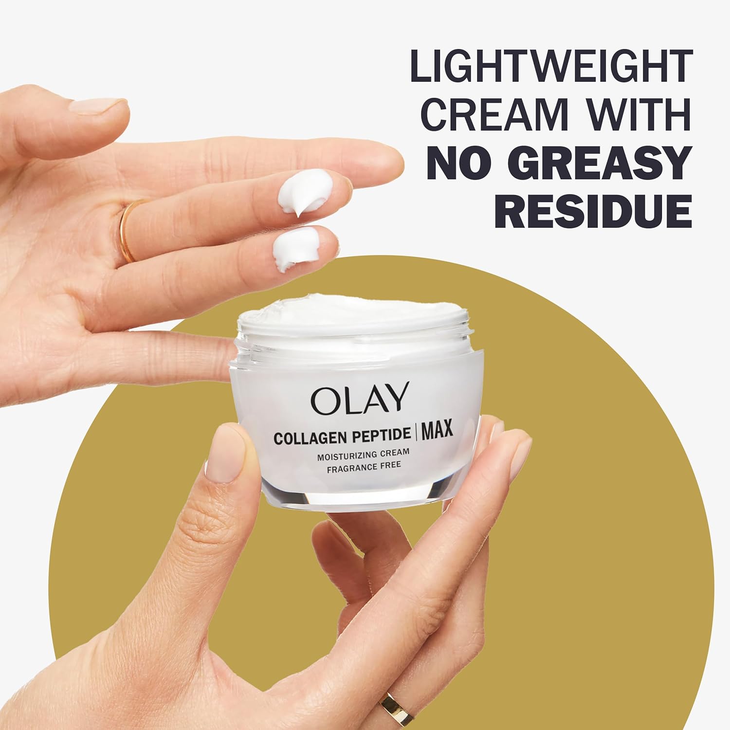 Olay Collagen Peptide MAX Face Moisturizer, Firm - Plump - Hydrate, Fragrance Free Cream with Vitamin B3, 1.7 oz : Beauty & Personal Care