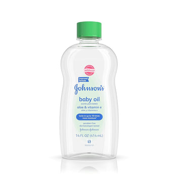 Johnson's Baby Oil, Aloe Vera and Vitamin E, 14 Fl Oz