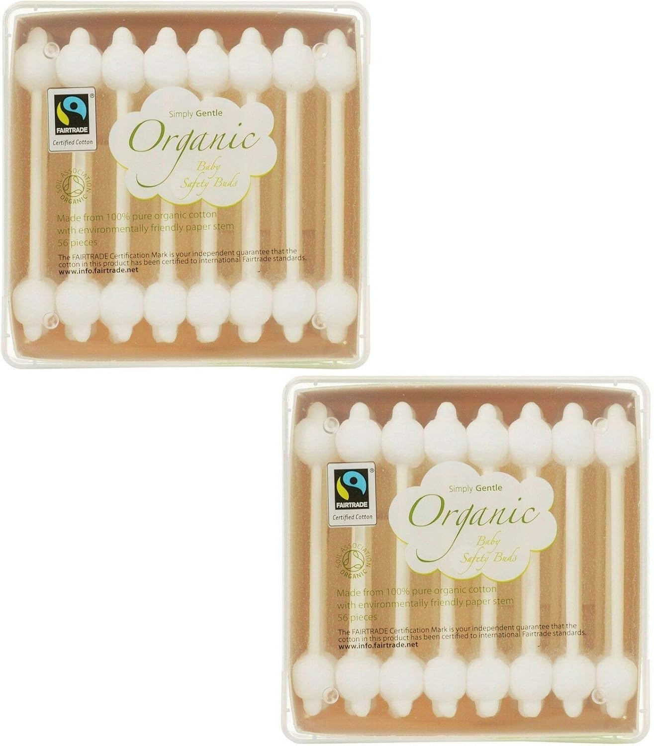 (Pack Of 2) Organic Fairtrade Cotton Safety Buds | SIMPLY GENTLE