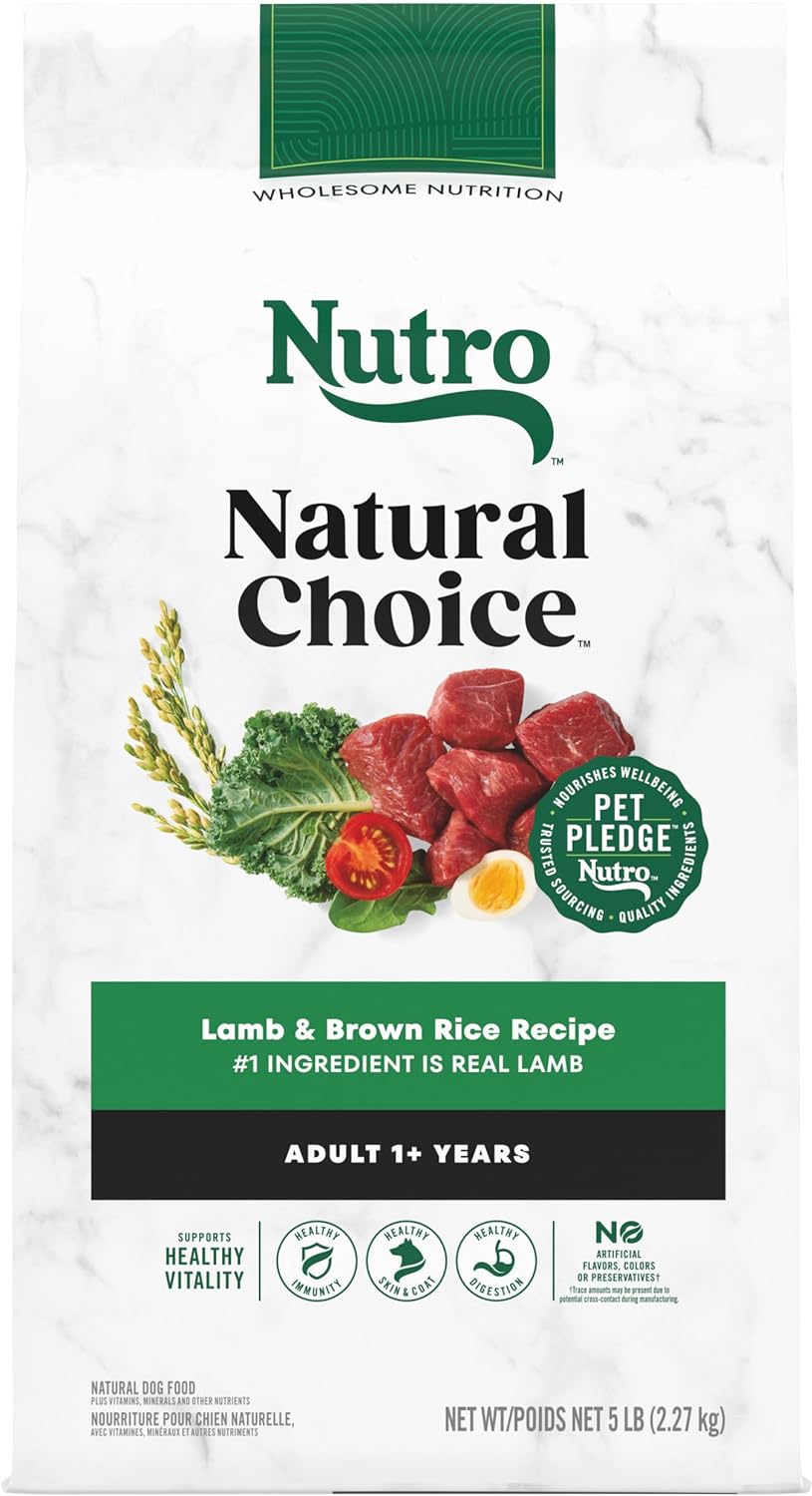 Nutro Natural Choice Adult Dry Dog Food, Lamb and Brown Rice Recipe, 5 lbs