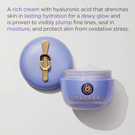 Tatcha The Dewy Skin Cream | Rich Face Cream To Hydrate, Plump And Protect Dry And Combo Skin, 50 Ml | 1.7 Oz