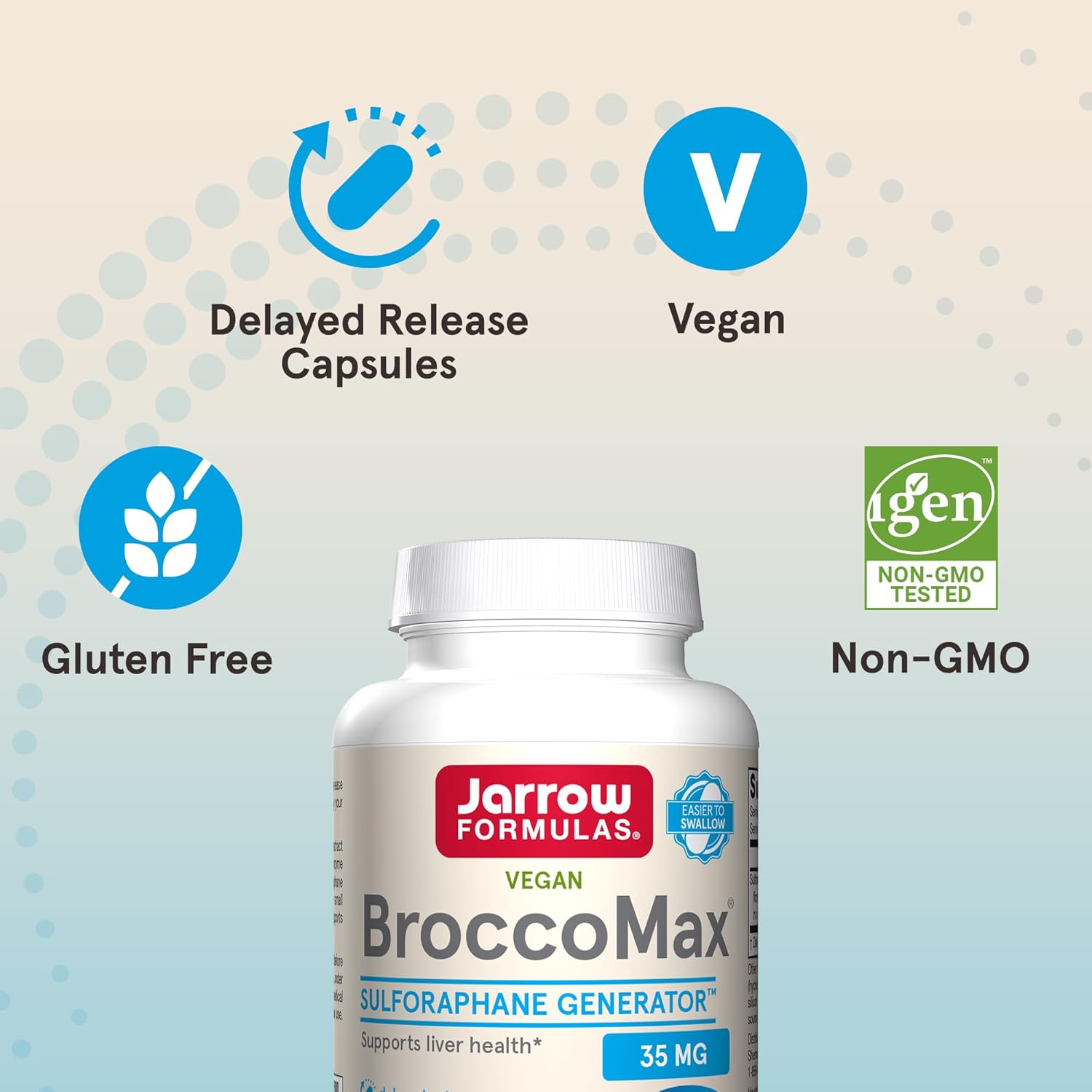 Jarrow Formulas Broccomax Sulforaphane Glucosinolate 35 Mg, Sulforaphane Generator Supports Liver Health, 120 Veggie Capsules, Up To A 60 Day Supply,12 Packs