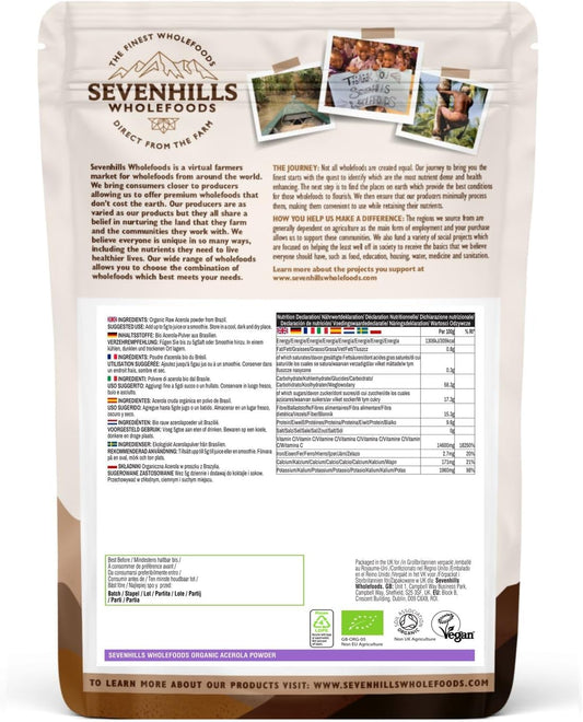 Sevenhills Wholefoods Organic Acerola Powder 250g