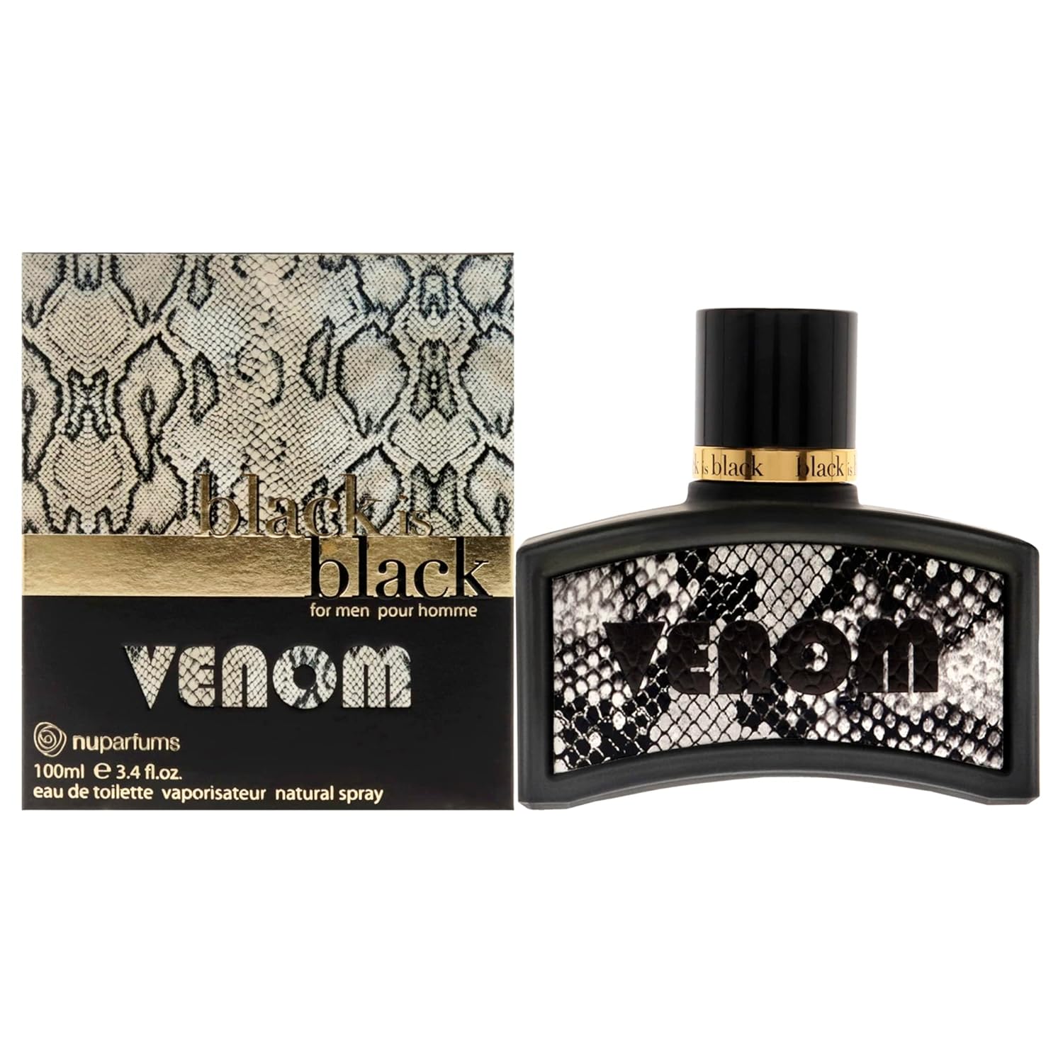 Black Is Black Venom Edt Spray Men 3.4 Oz