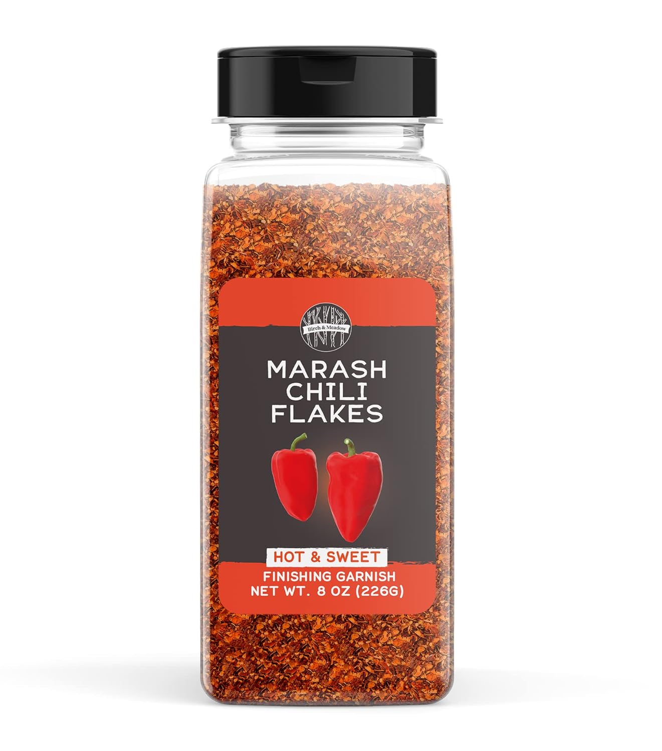 Birch & Meadow 8 oz of Marash Chile Flakes, Hot & Sweet, Finishing Garnish
