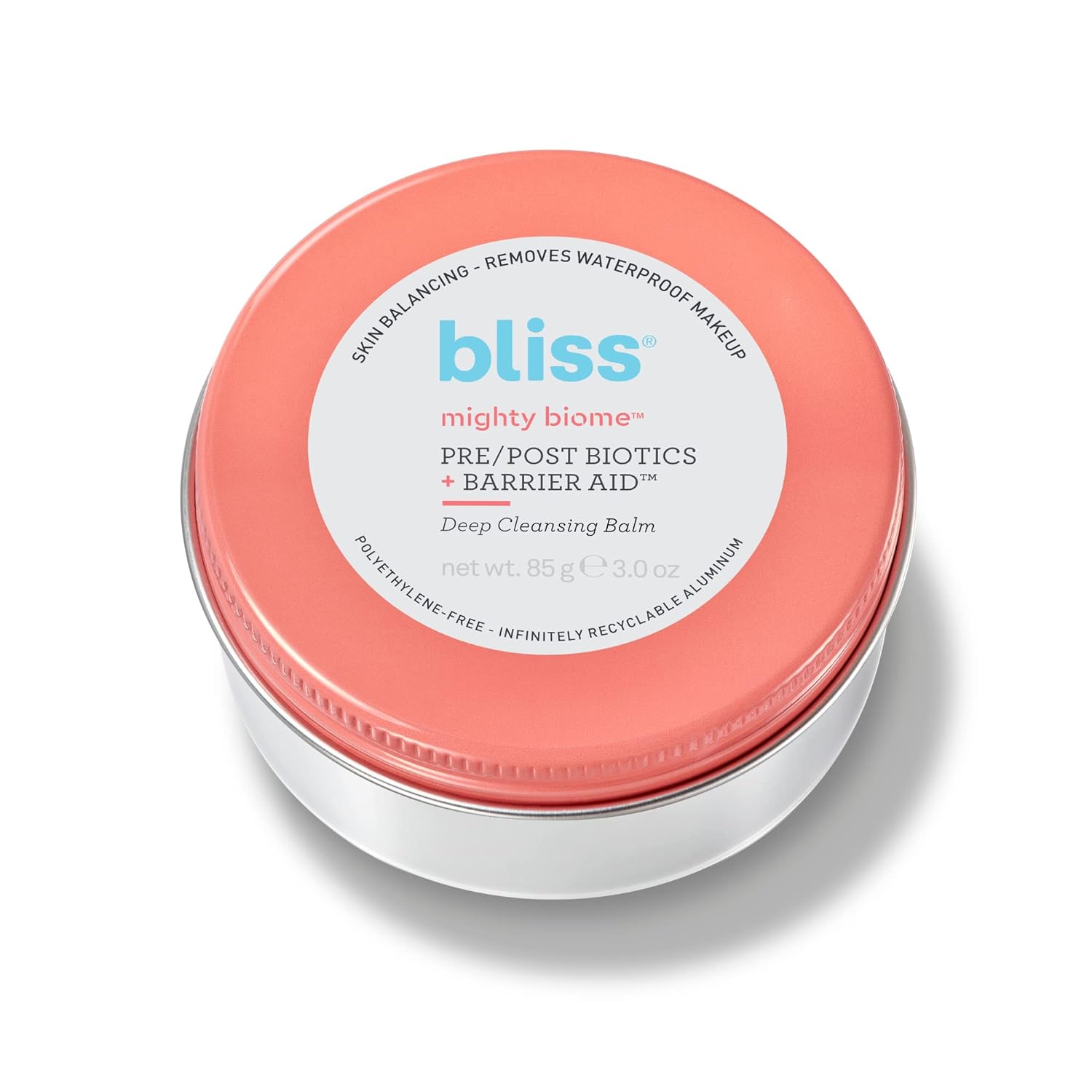 Bliss Mighty Biome Deep Cleansing Balm - 3.0 Oz - Dissovlves Waterproof Makeup & Impurities - Pre/Post Biotics + Barrier Aid - Antioxidants Balance Skin Barrier - Clean - Vegan : Beauty & Personal Care