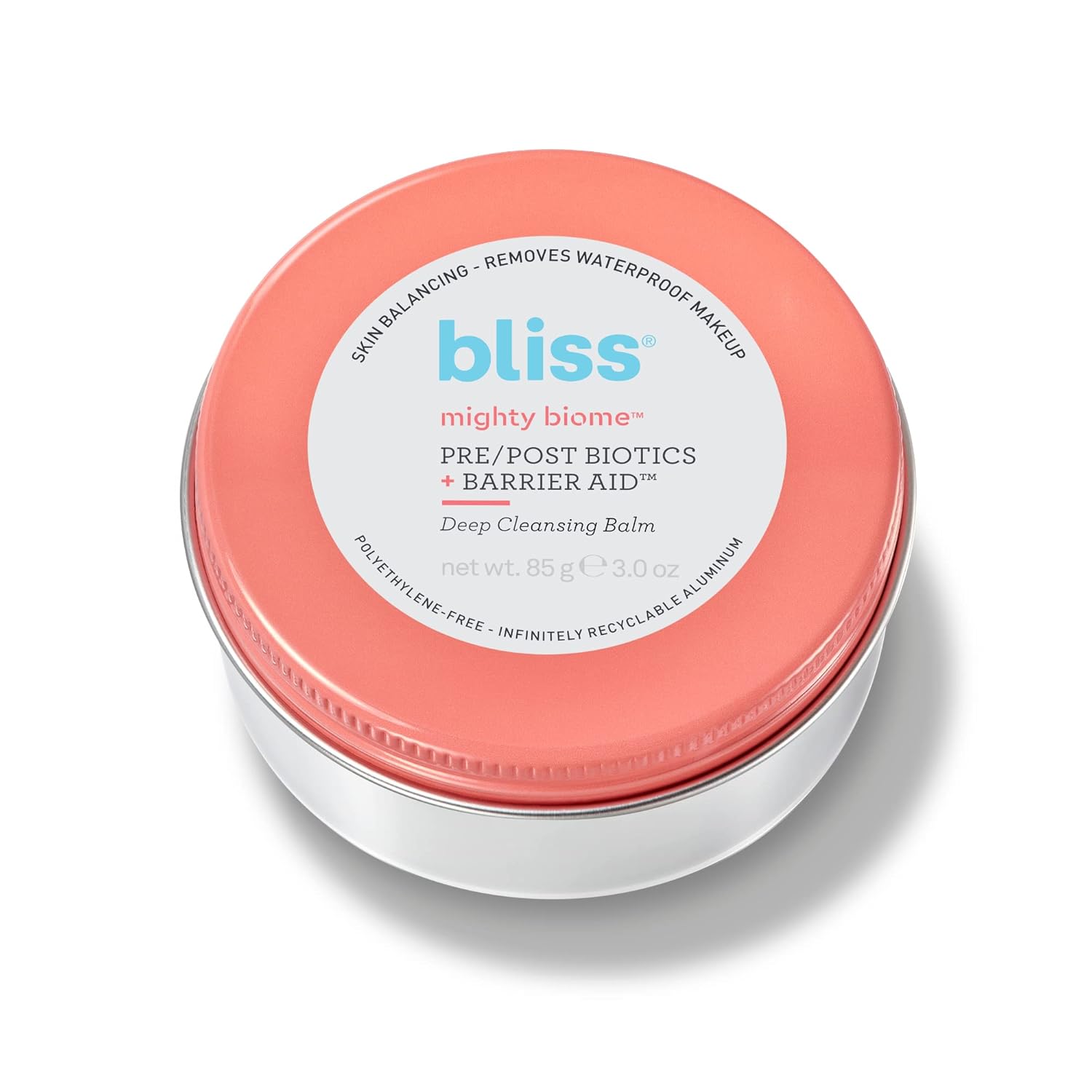 Bliss Mighty Biome Deep Cleansing Balm - 3.0 Oz - Dissovlves Waterproof Makeup & Impurities - Pre/Post Biotics + Barrier Aid - Antioxidants Balance Skin Barrier - Clean - Vegan : Beauty & Personal Care