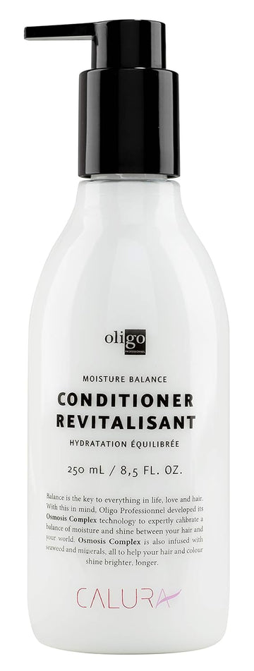 OLIGO PROFESSIONNEL - Calura Moisture Balance Conditioner - Men & Women - Paraben Free - For Oily Hair - Promotes Longevity of Colour - Revitalizes Shine - Sulfate Free - Moisturizing Formula - 8.5oz