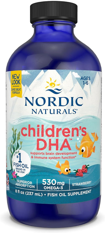 Nordic Naturals Children’s DHA, Strawberry - 8 oz for Kids - 530 mg Om
