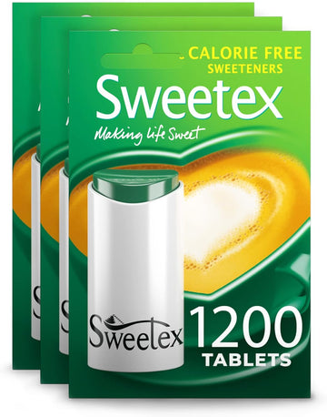 Sweetex, Zero Calorie, 1200 Tablets X 6, 7200 Tablets Total, Sweetener, Artificial, Calorie-Free, Maintains Healthier Lifestyle, Helps Slimming, Sugar Substitutes, Baking Supplies