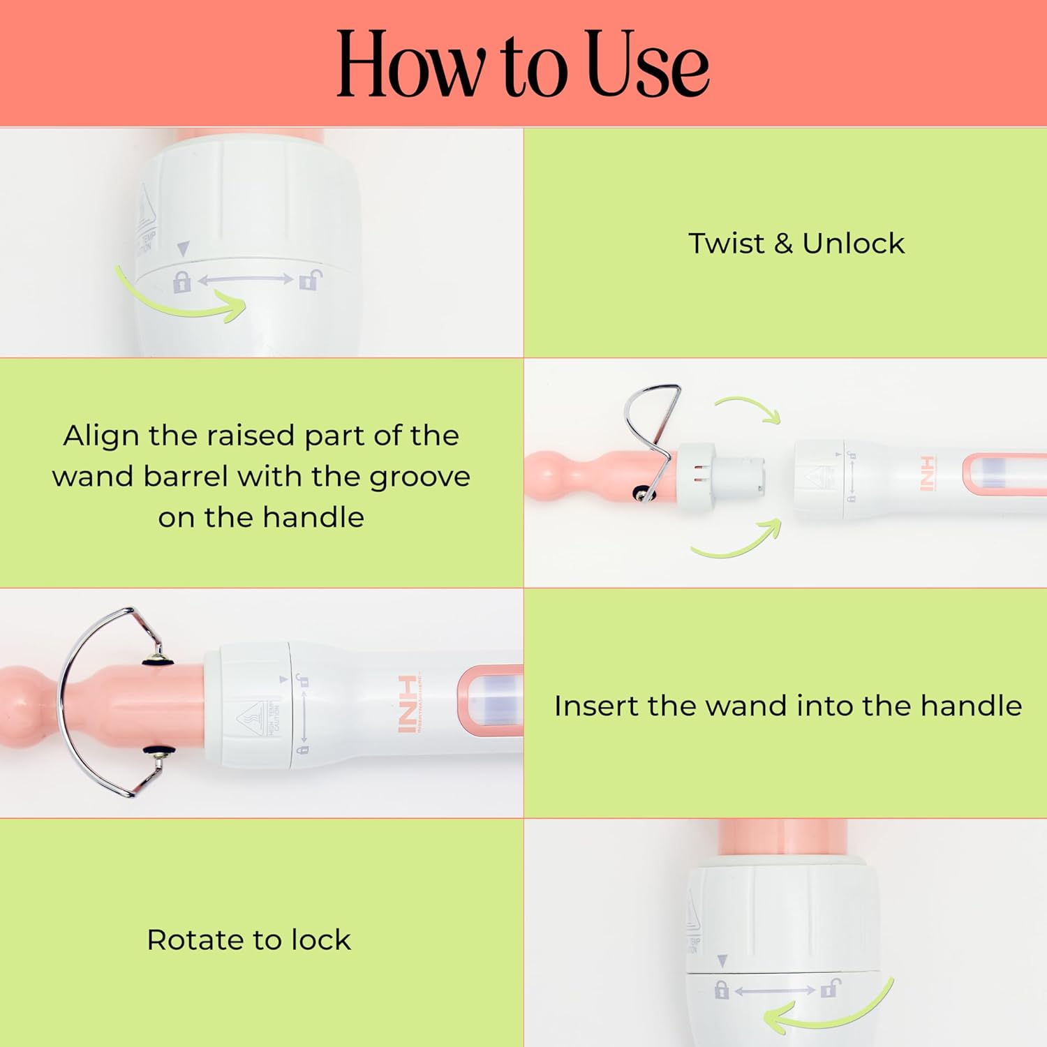 Inh Hair 3-In-1 Quick Change Styler | Interchangeable Styling Tool With 3 Detachable Heads: Thermal Round Brush, Clamp Curling Iron, And Bubble Barrel : Beauty & Personal Care