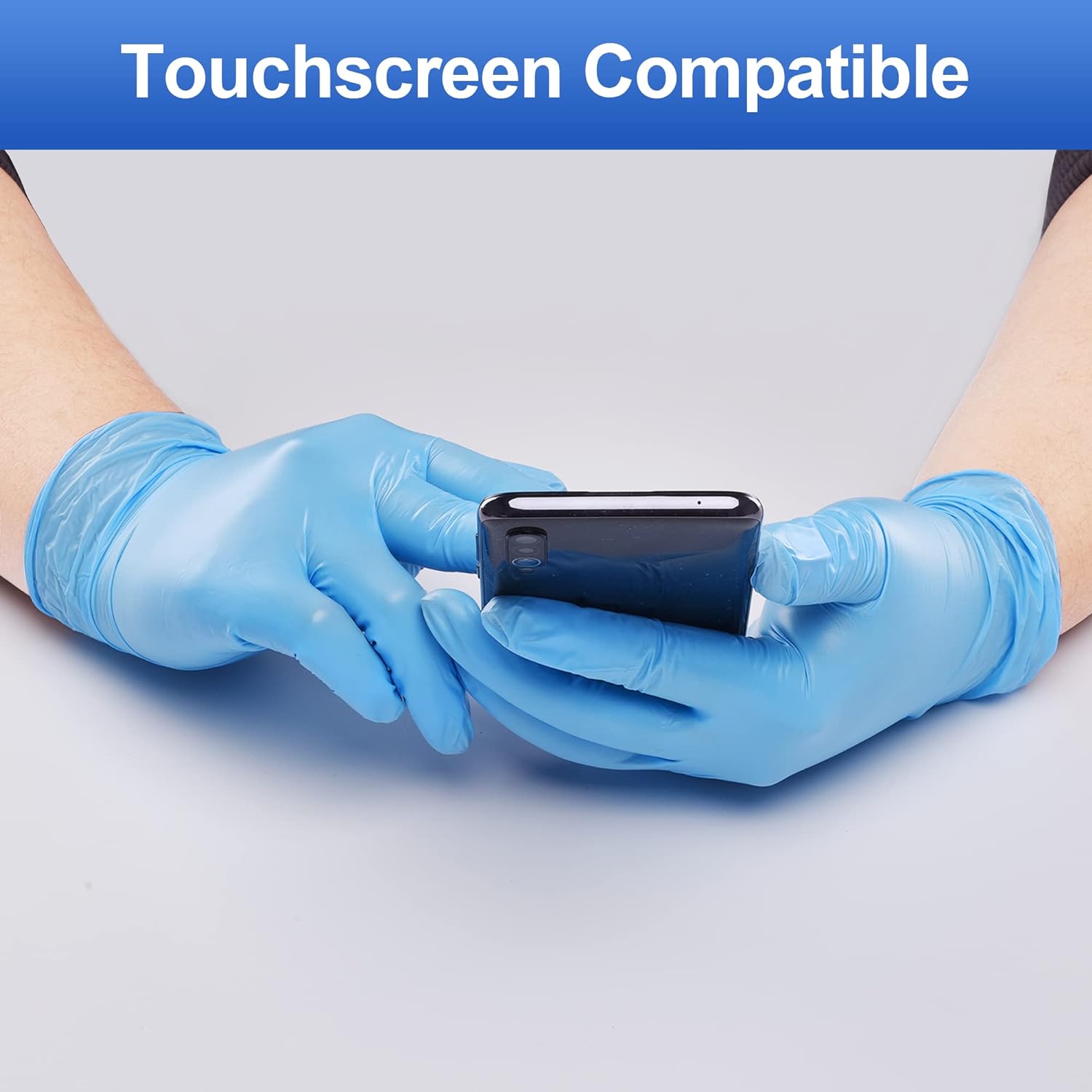 Schneider Blue Vinyl Synthetic Exam Gloves, Medium, Case Of 1000, 4-Mil, Powder-Free, Latex-Free, Non-Sterile, Disposable Gloves