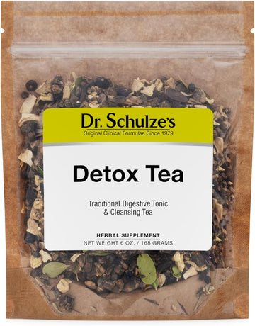 Dr. Schulze's | Detox Tea | All Purpose Herbal Tonic | Powerful Digestive Stimulant | Dietary Supplement | Ultimate Liver Cleanse | Helps Eliminate Gas & Indigestion | Release Toxins | 6 Oz. Pack